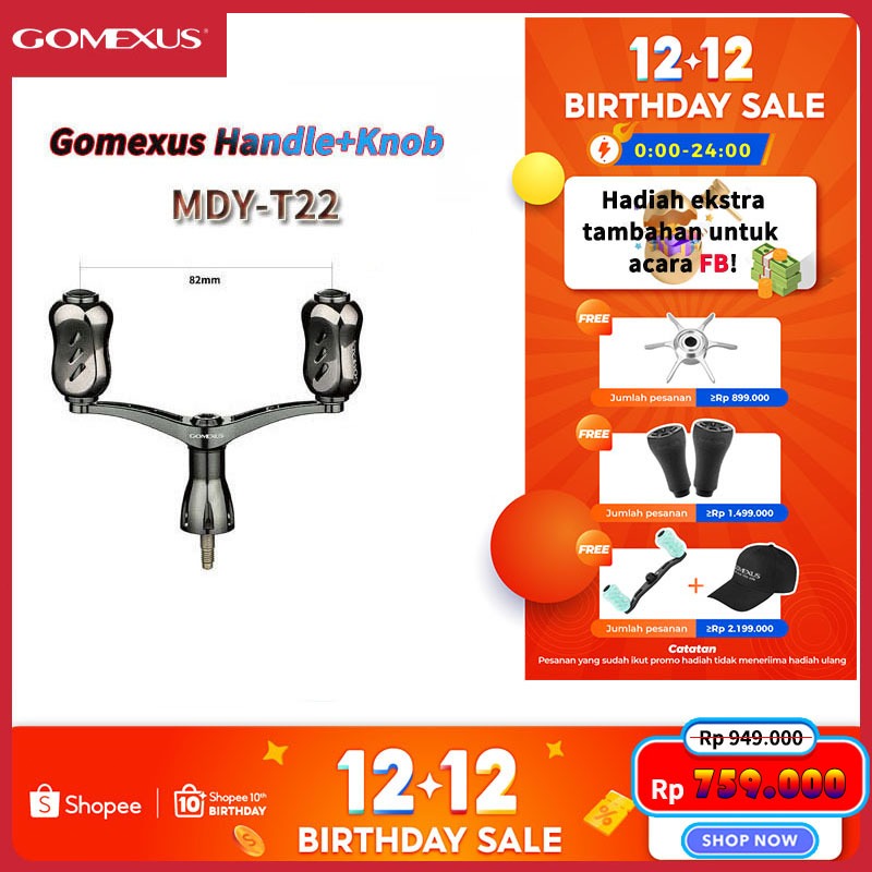 Gomexus Twin Handle Reel Pancing 82mm  Berlaku untuk  spinning universal untuk kiri dan kanan mengur