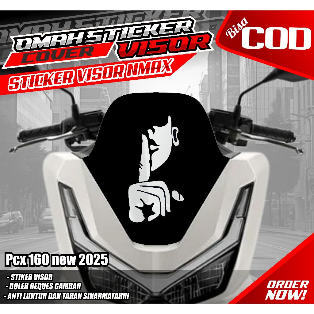 Sticker Visor Pcx 150 / Stiker Visor Pcx 160 / Stiker Visor Pcx 160 New  Motif Terbaru KS.03