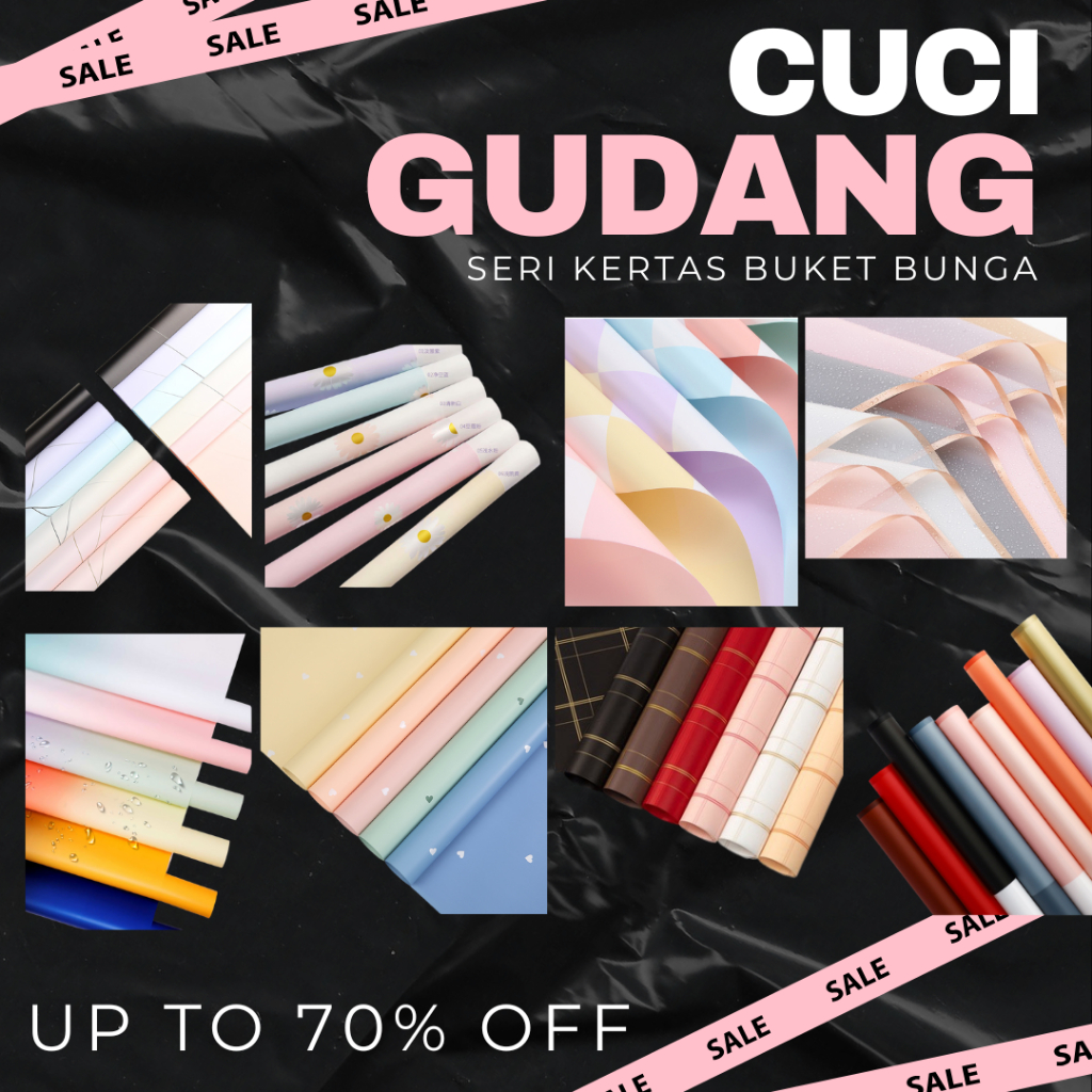 PROMO DISKON Kertas Cellophane Kertas Buket Bunga KERTAS BUKET PEMBUNGKUS BUNGA KERTAS CELLOPHANE