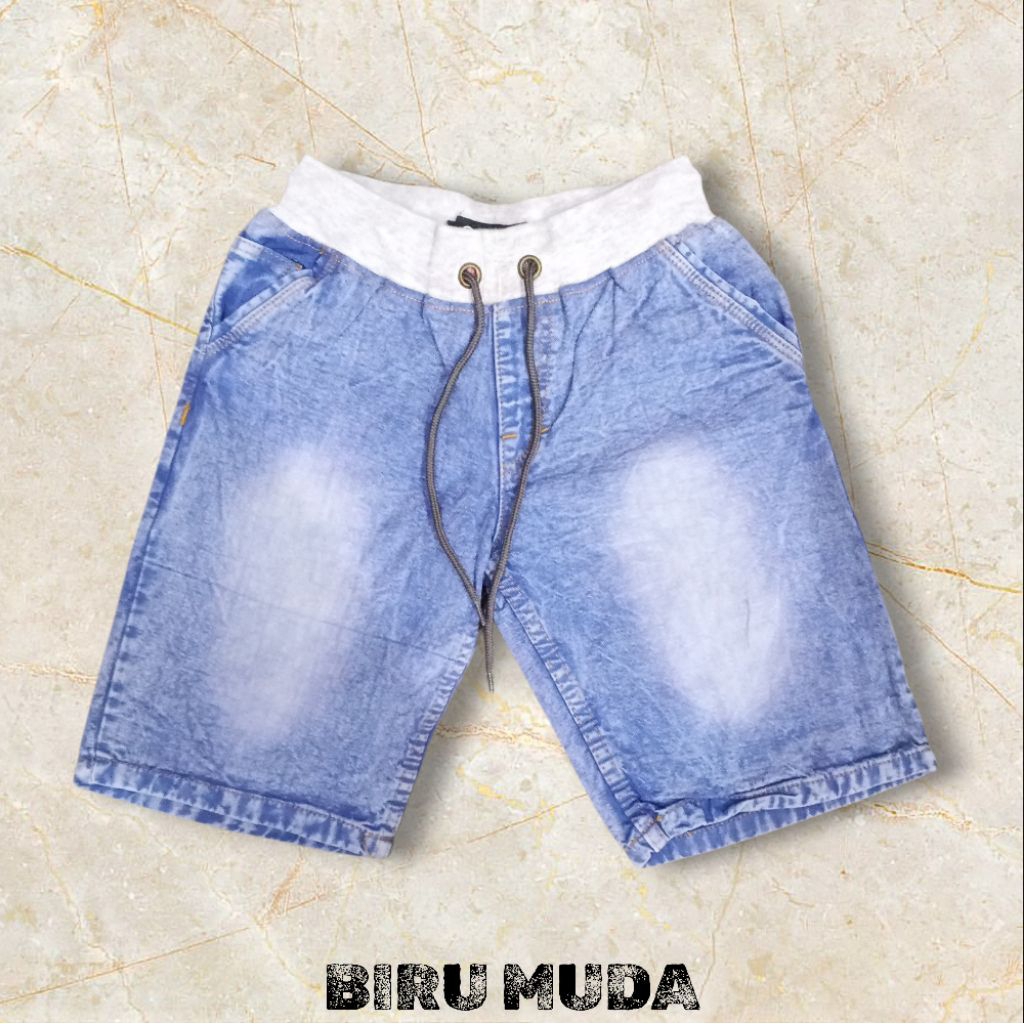 Nevada Jeans Pendek Pria Pinggang Karet