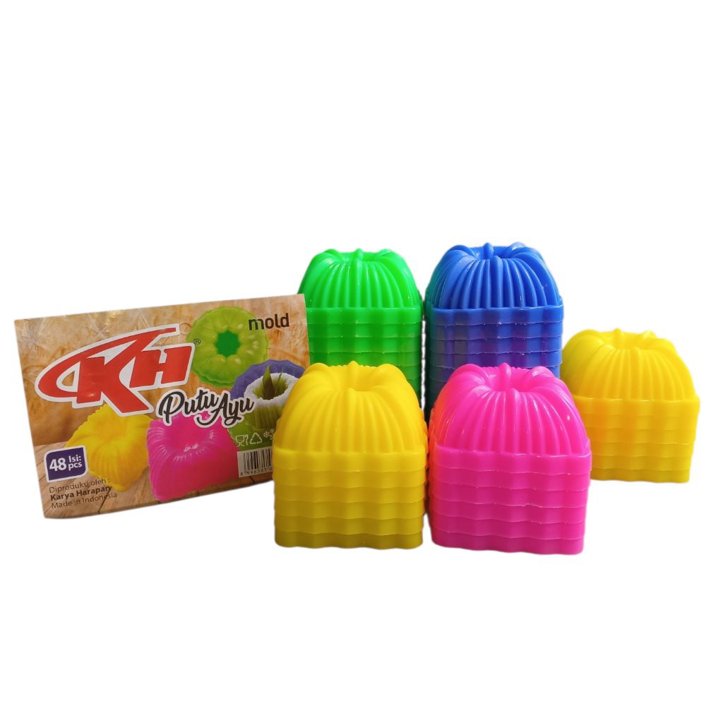 2 Lusin Cetakan Kue Putu Ayu Segi Merk KH/Cetakan Putu Ayu Segi/Cetakan Kue Putu Ayu Segi KH