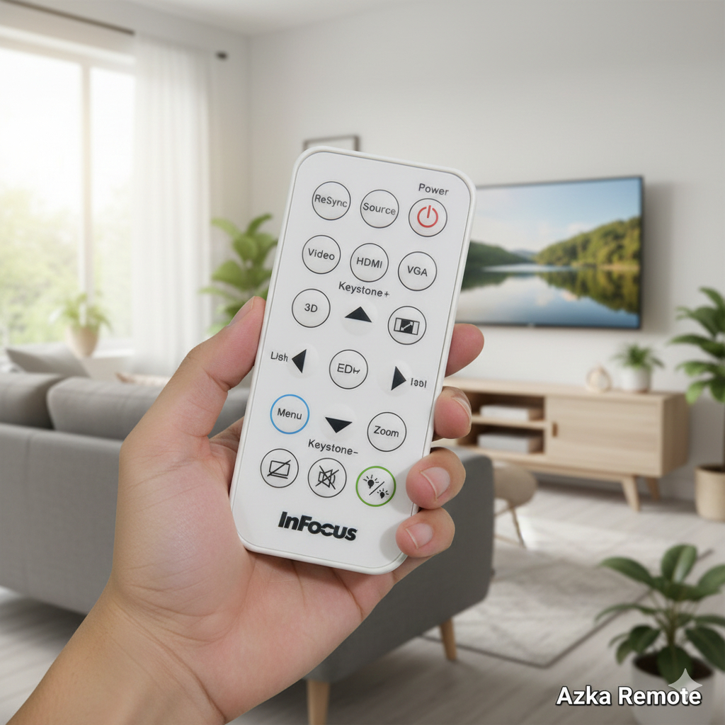 REMOTE REMOT PROYEKTOR PROJECTOR INFOCUS OPTOMA IR29033 ORIGINAL ASLI