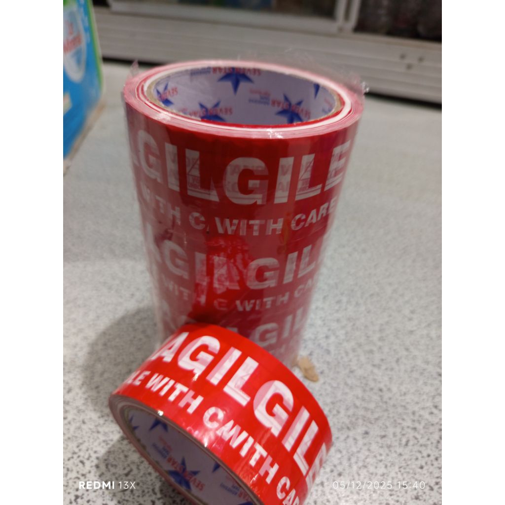 Lakban Fragile/Lakban merah