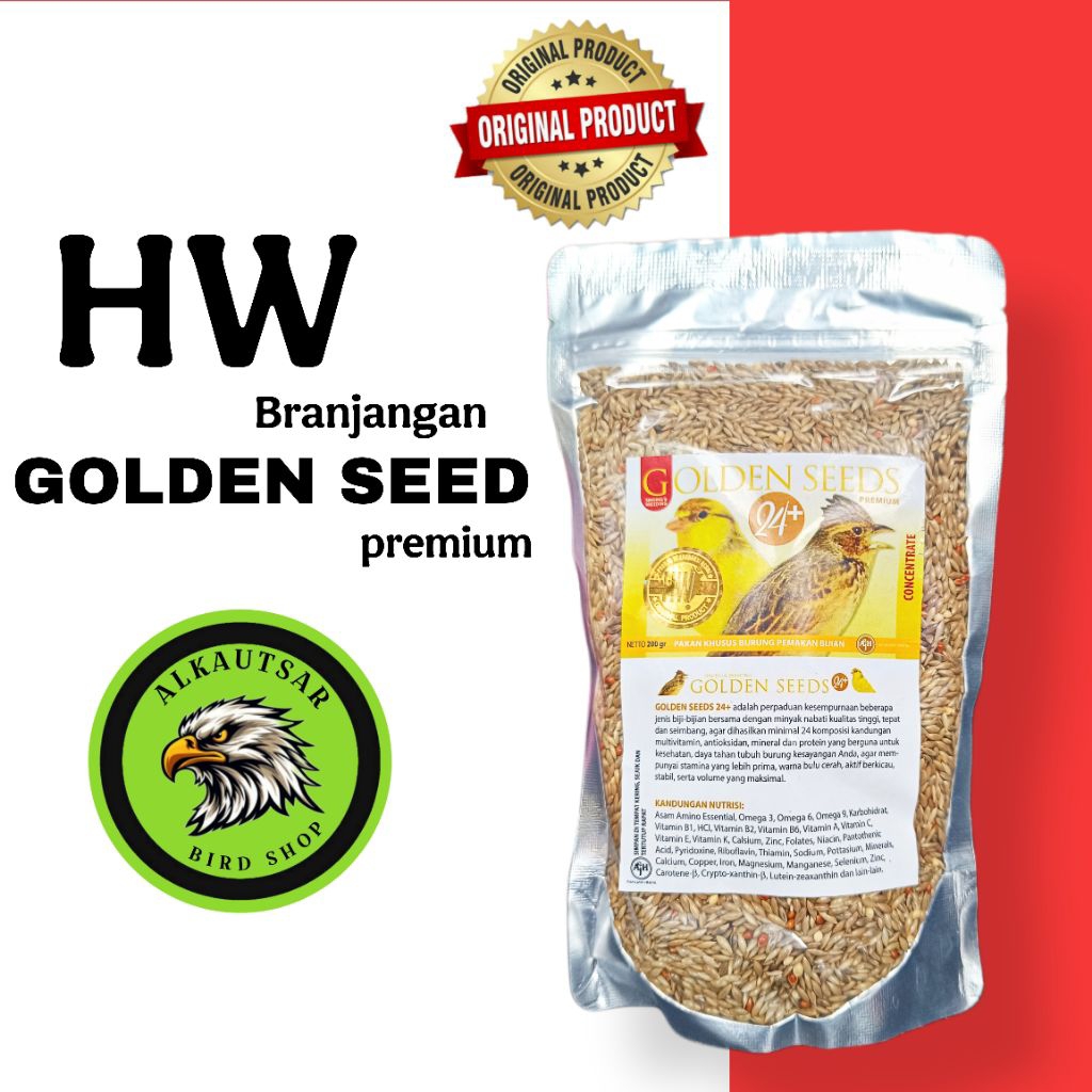 HW GOLDEN SEED ORIGINAL PAKAN BURUNG BRANJANGAN HW ORIGINAL