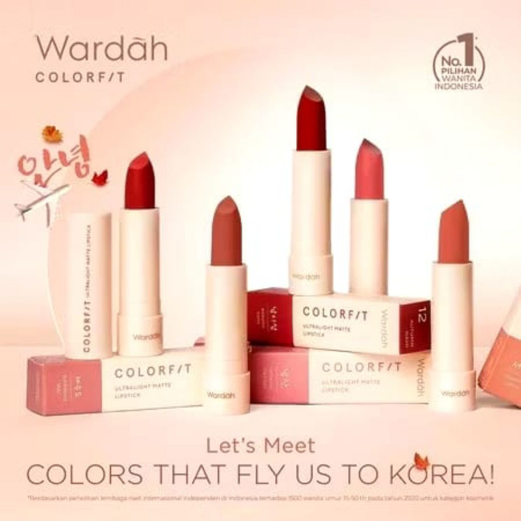 Wardah Colorfit Ultralight Matte Lipstik (Korea edition)