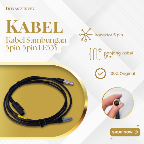 Kabel Sambungan Gps Topcon LE53Y 5 pin 5 pin SAE Cable External Radio GPS Geodetik Topcon