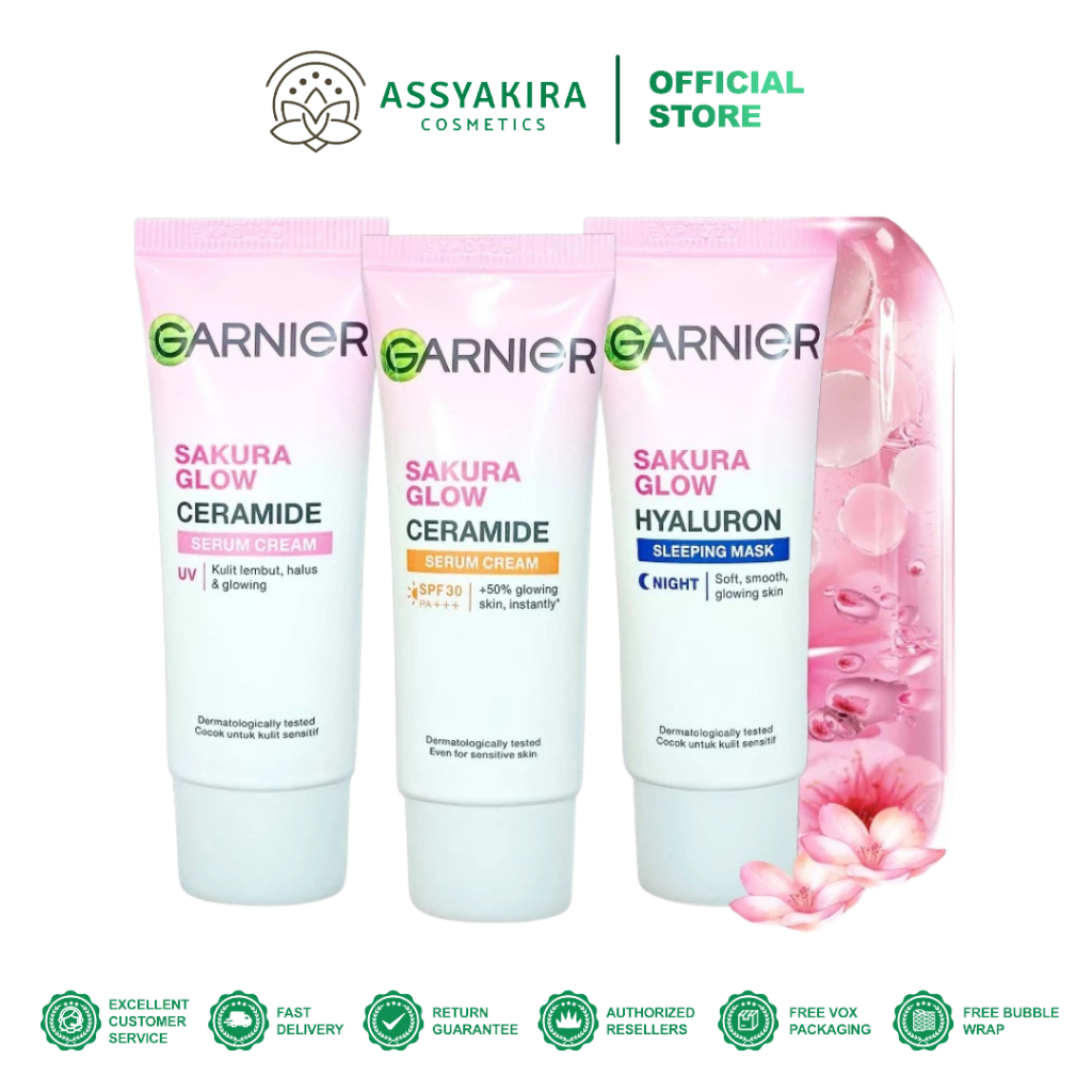 Garnier Sakura White UV Day Cream | Garnier Sakura Glow Whitening Serum Day Cream SPF 30 | Garnier S