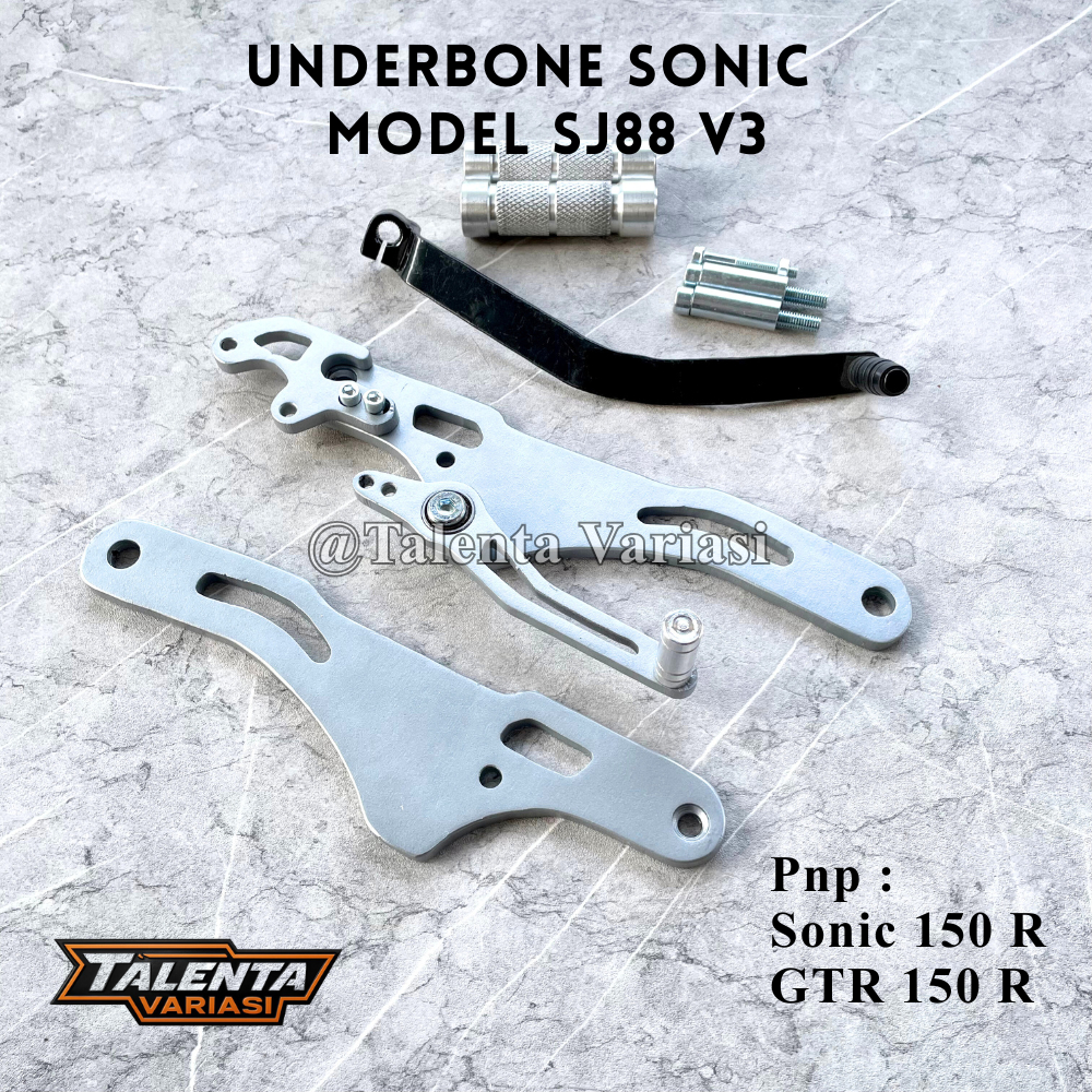 Footstep Underbone Sonic & GTR 150 R Model Ub SJ88 Bahan Plat Besi Tebal 8mm Step L2 New Jalu Lipat