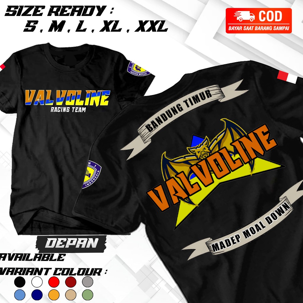 starlightkaos-Kaos Valvoline Kaos Brigez Indonesia Terbaru - Baju komunitas Motor Indonesia - Kaos O