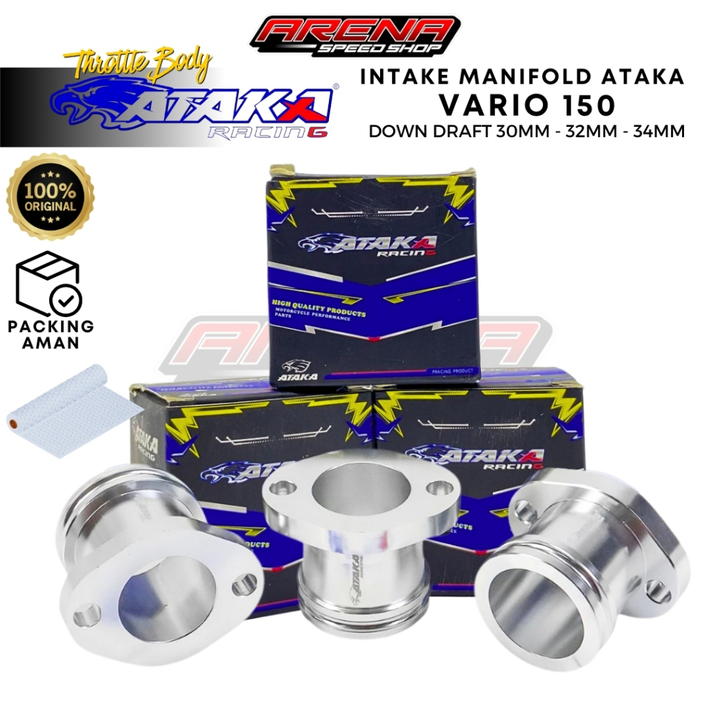 ATAKA Racing Intake Manifold TB Down Draft Vario 150 - Intake Manifold 30 - 34MM PCX Original Ataka