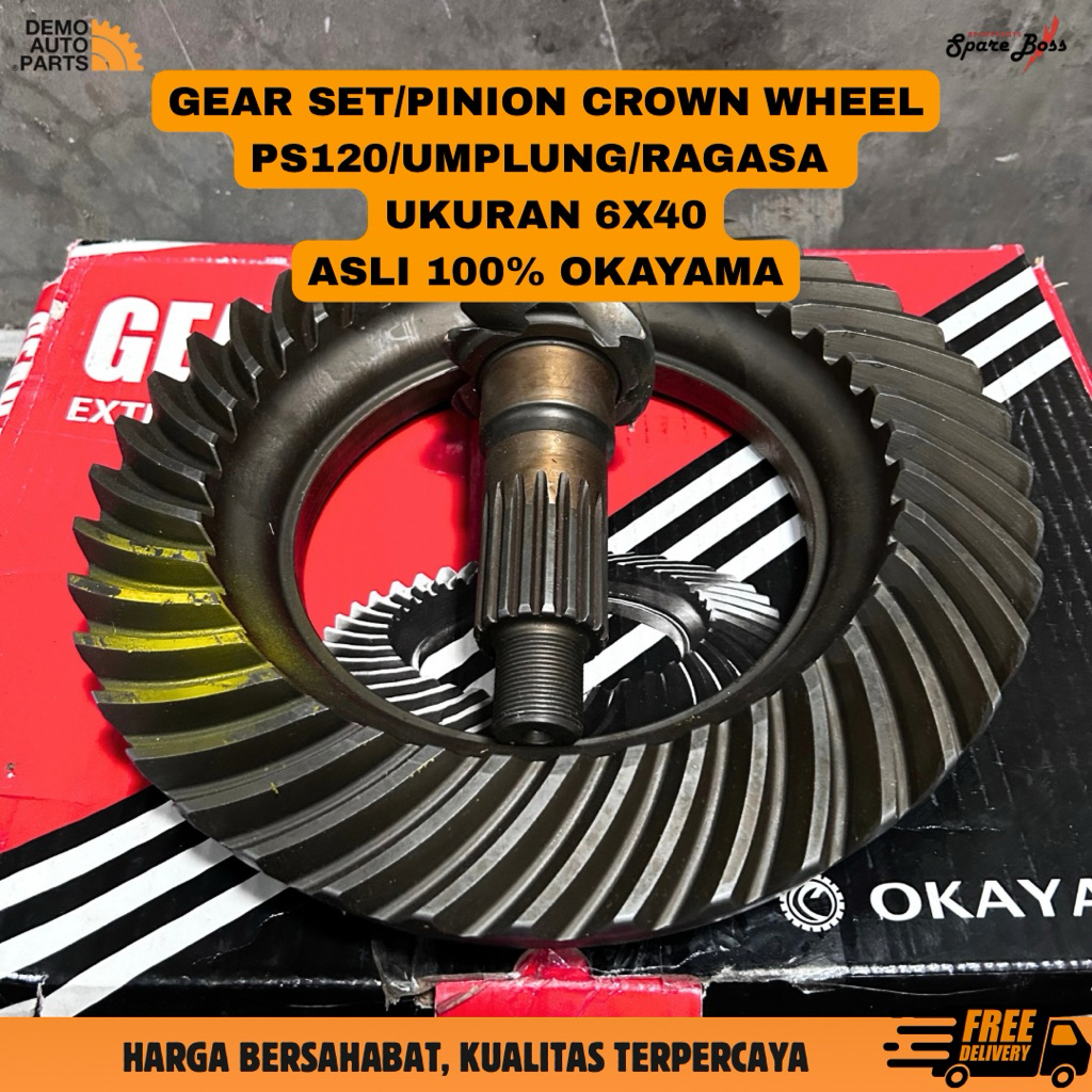 GEAR SET / CHROWN WHEEL PS120 (6X40) OKAYAMA HARD ORIGINAL MC863589S GEAR SET GIGI GARDAN UMPLUNG RA