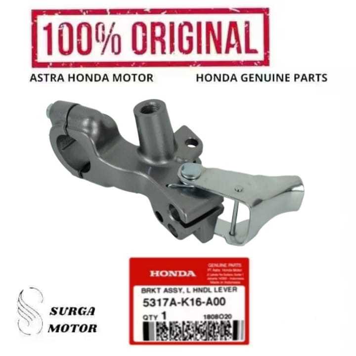Braket Breket Dudukan Rumah Hendel Handle Pegangan Rem Kiri Motor Honda Scoopy FI eSP STD 5317AK16A0