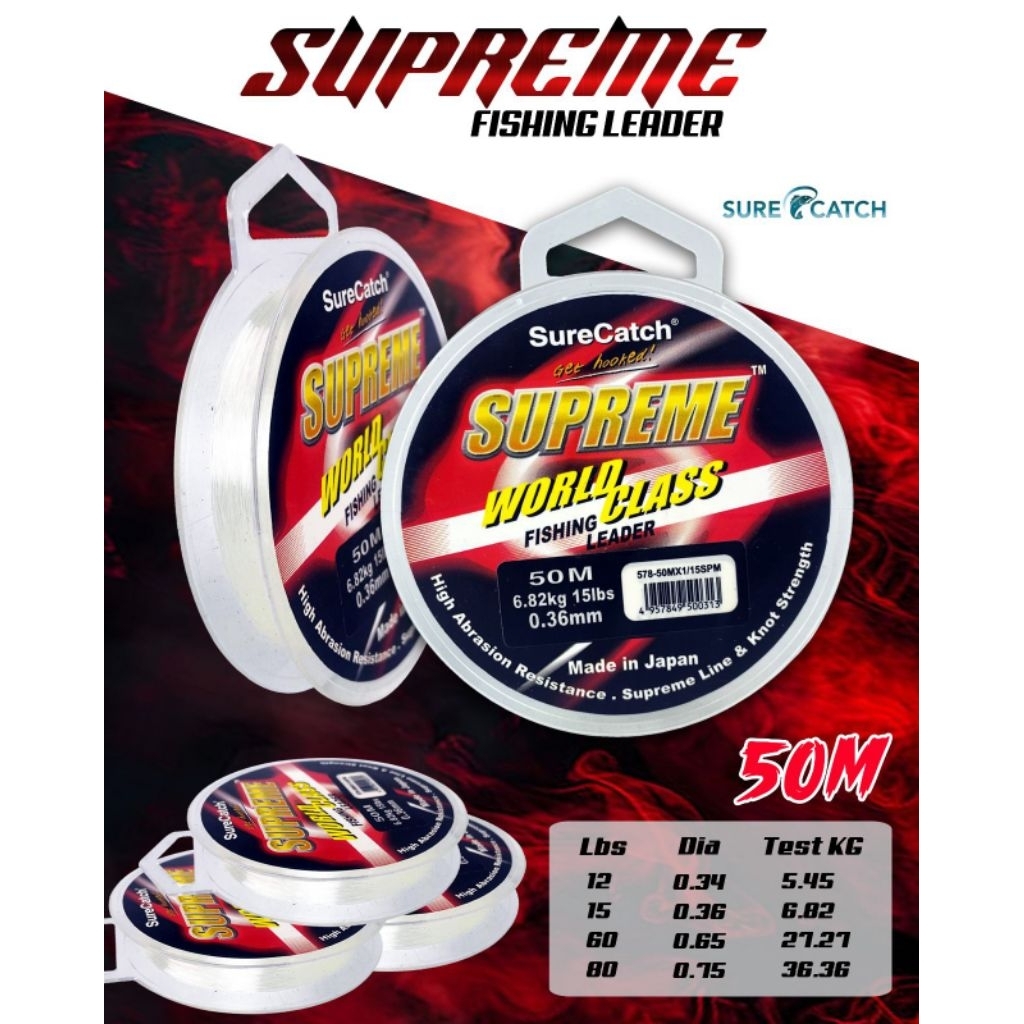 Senar Pancing Surecatch Supreme 50m World Class Leader