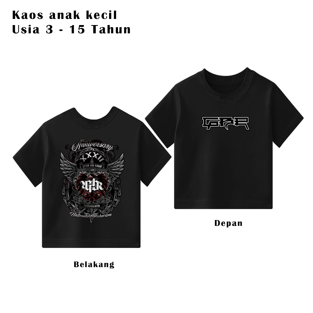 Kaos Anak - Grab On Road GBR Indonesia 2025