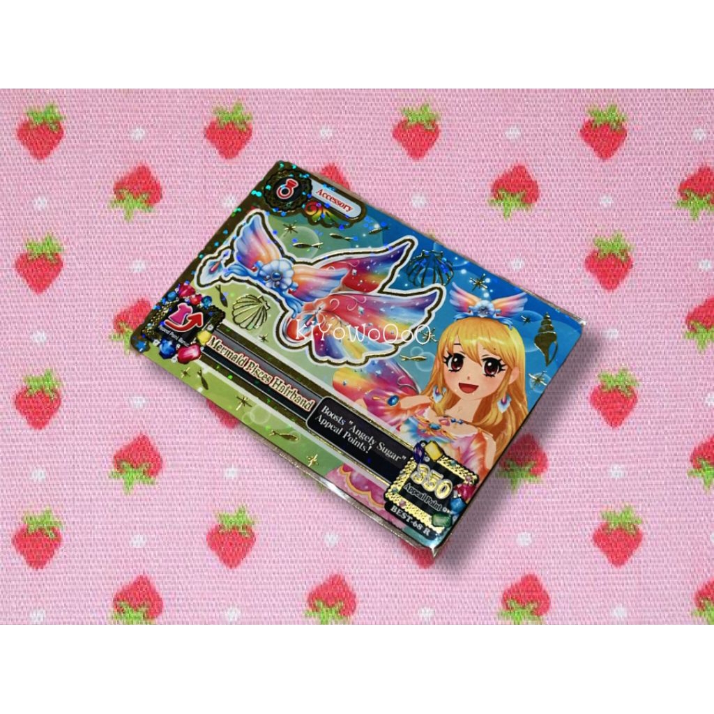 Kartu Aikatsu Satuan Acc Card Angely Sugar Premium Mermaid (BESTCARD)