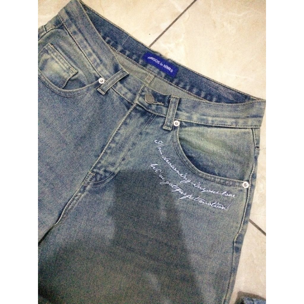 Amigos de nimes - London desert wash - wide denim jeans