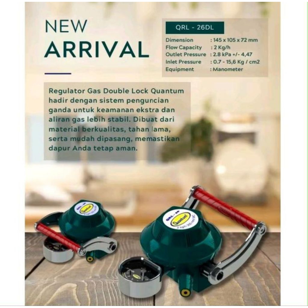 Regulator Quantum QRL-26DL dan QRL-262 Double Lock / Regulator gas Quantum