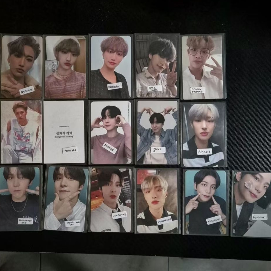 [READY] ATEEZ PC Photocard Seonghwa Yunho Mingi Jongho Benefit Wonderwall