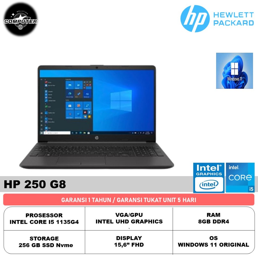 HP 250 G8 I5 1135G7 8GB 256GB W11 15.6FHD