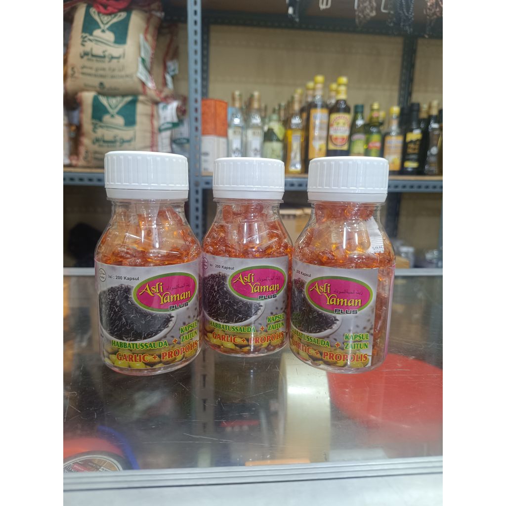 ASLI YAMAN 4 IN 1 |(Habbatussauda, Propolis, Zaitun, dan Garlic)