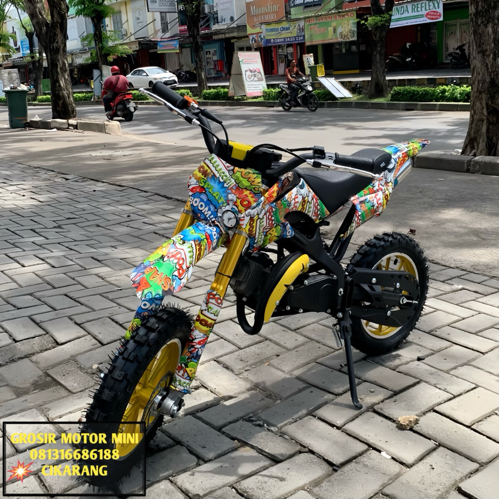 MOTOR MINI TRAIL 50CC MT2 AIR BRUSH MESIN 2TAK