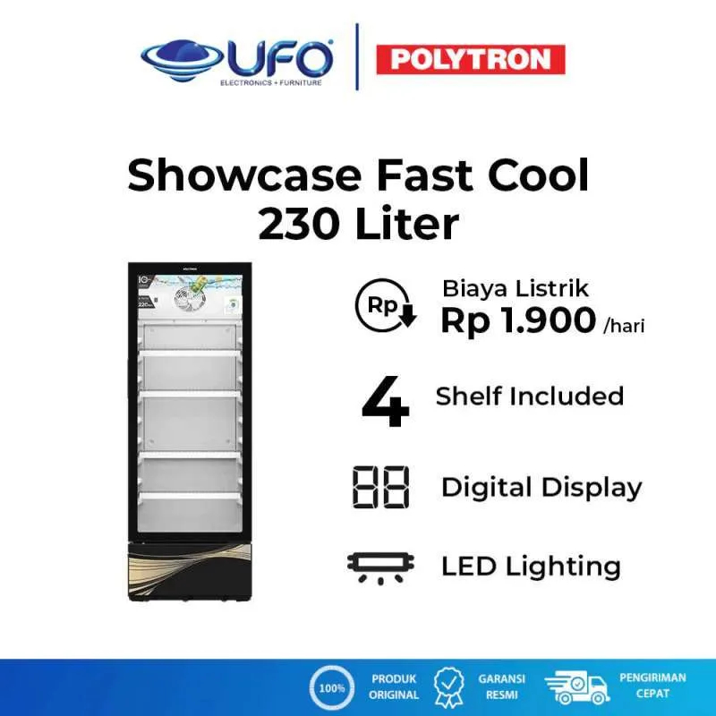 Polytron Showcase 230L SCN227 4 Rak Kaca