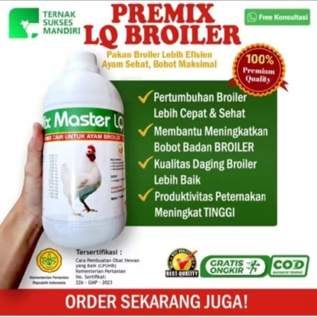 MIX MASTER LQ - Premix Cair Untuk Ayam Broiler