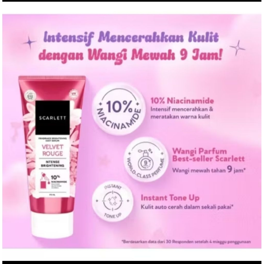 scarlett velvet rouge body serum 170ml
