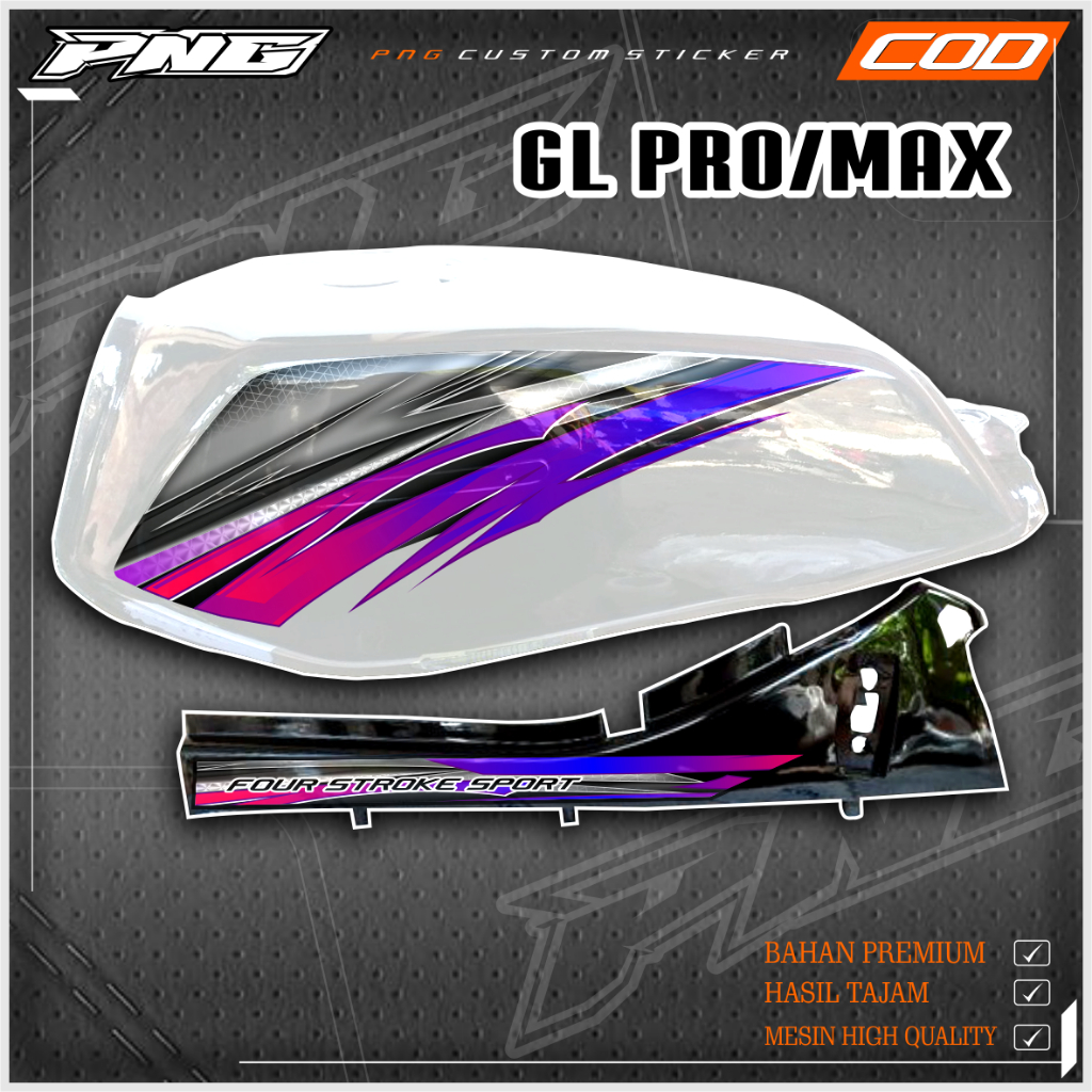 STRIPING HONDA GL PRO MAX, STRIPING TERBARU GL KOTAK, STRIPING GL MOTIF AIRBRUSH, STRIPING GL RACING