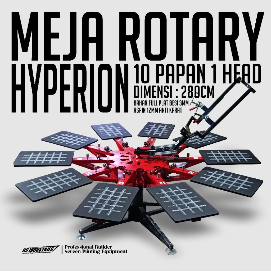 MEJA SABLON ROTARY HYPERION 10X1 - RS INDUSTRIES