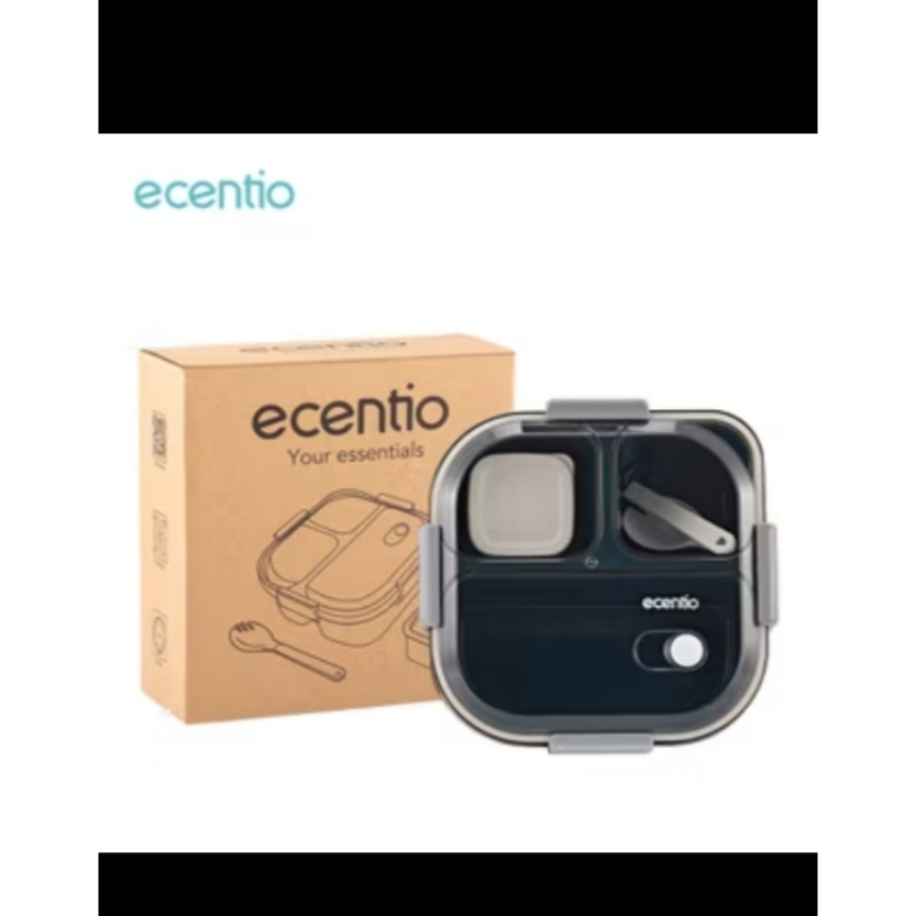 Ecentio Kotak Makan Anti Tumpah 3 Grid Plastik Tebal