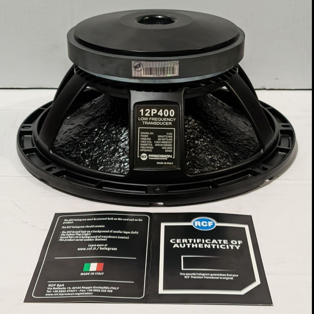 speaker 12 inch RCF 12P400 DAUN COATING VC 3 IN / rcf 12p500 ORIGINAL