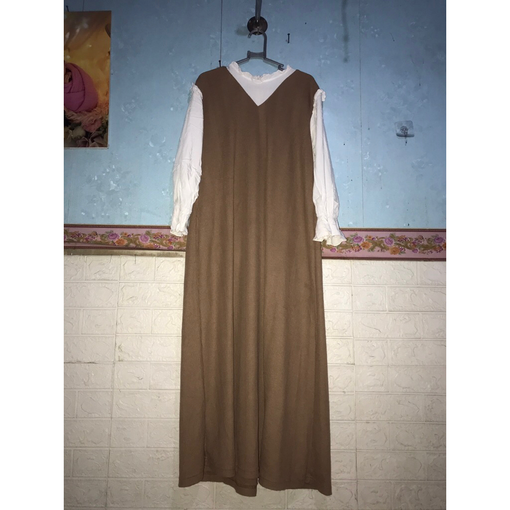 gamis pl knit bahan uniqlo