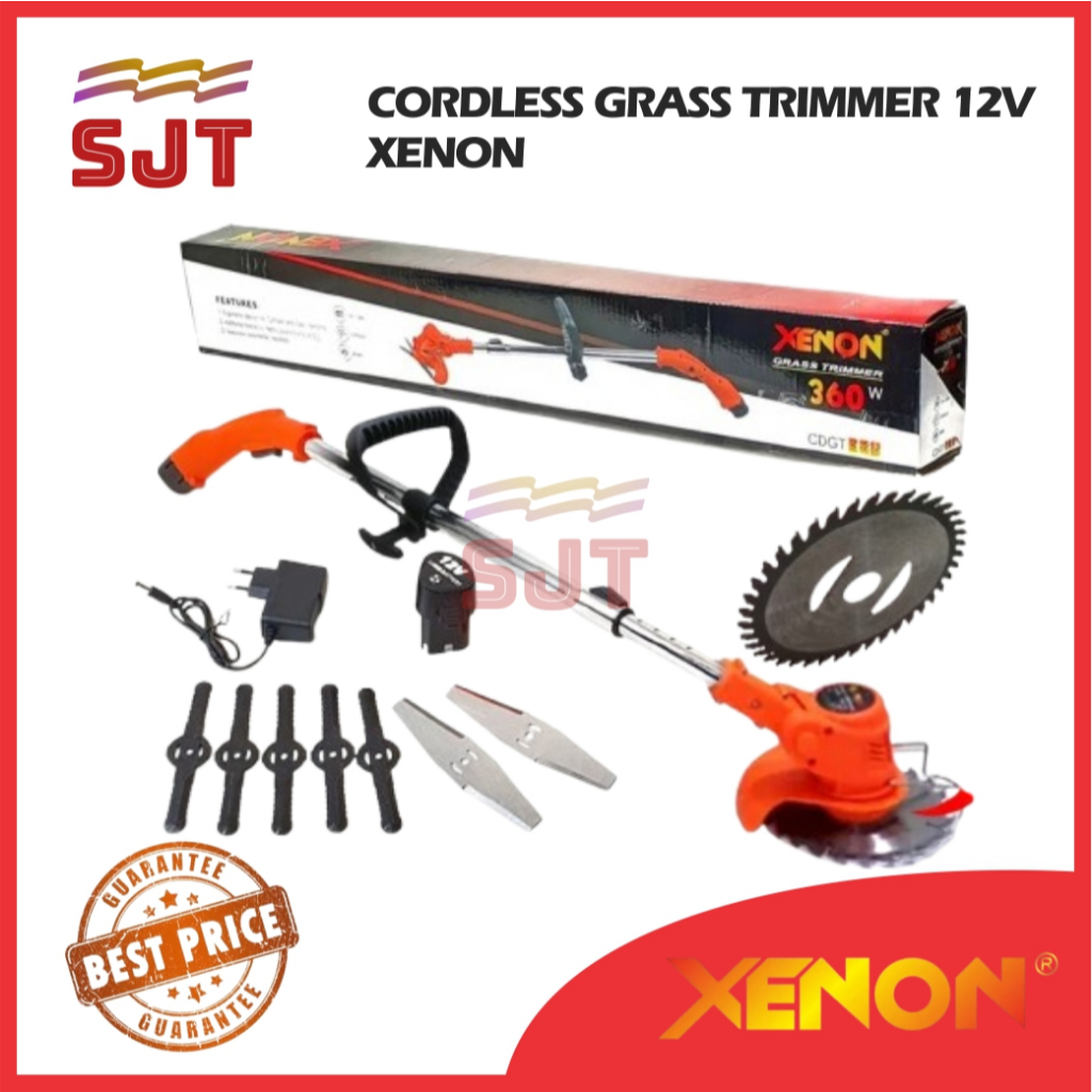 XENON MESIN POTONG RUMPUT BATERAI GRASS TRIMMER CORDLESS 12V