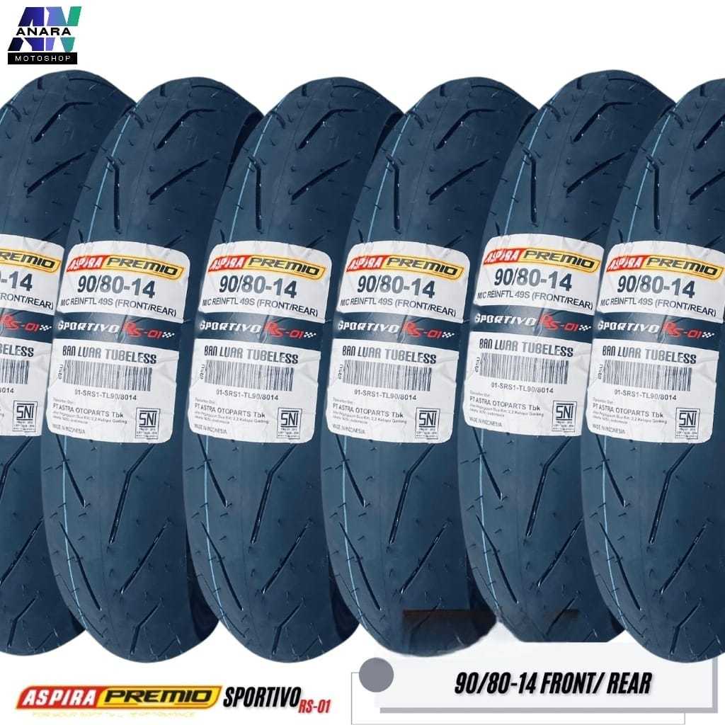 BAN ASPIRA PREMIO SPORTIVO RS01 UKURAN 90 80 14 SOFT COMPOUND SPORTIVO RS-01 BAN BALAP TAHUN 2025 BA