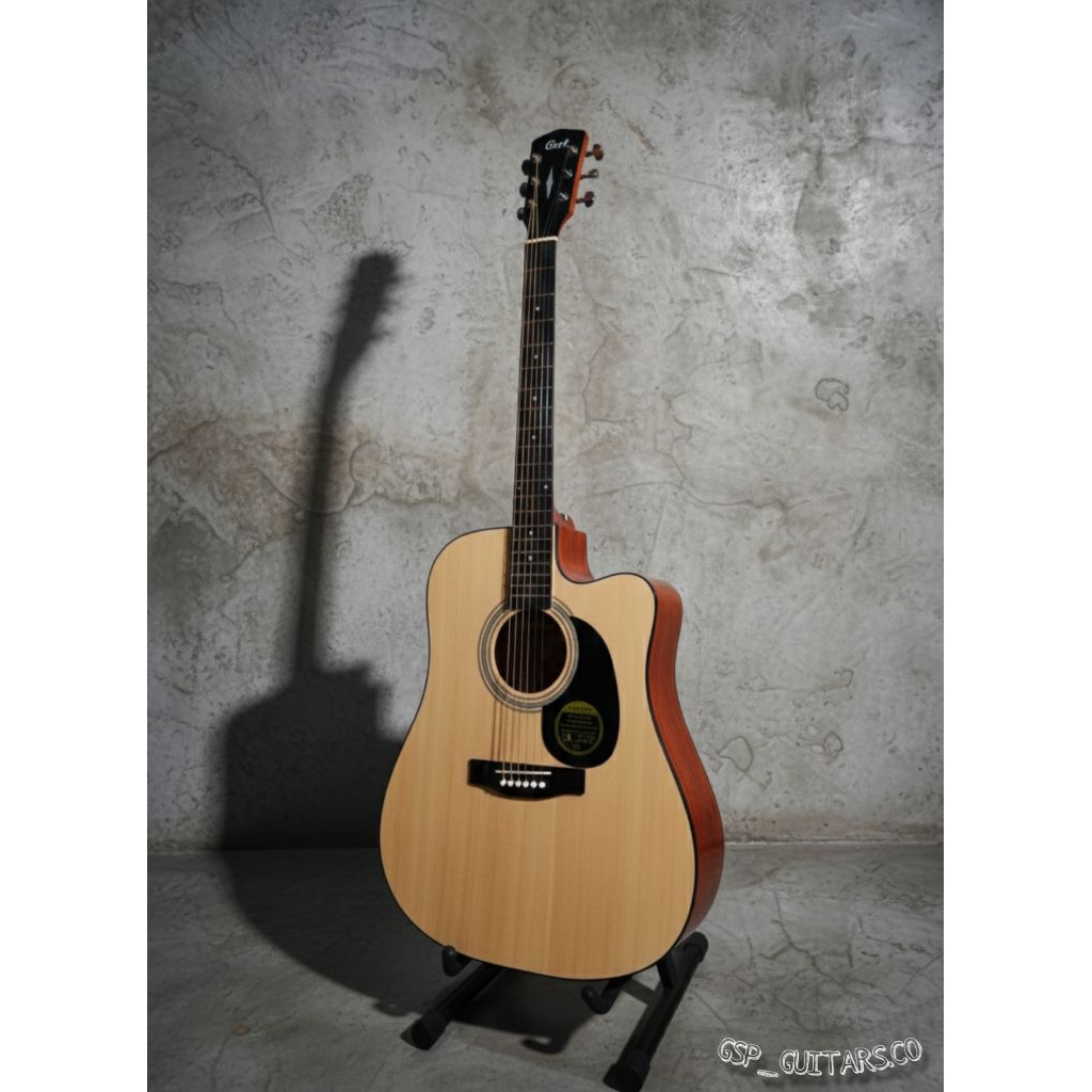 Gitar Akustik Cord Jumbo Pemula Tanam Besi Gratis Packing Kayu