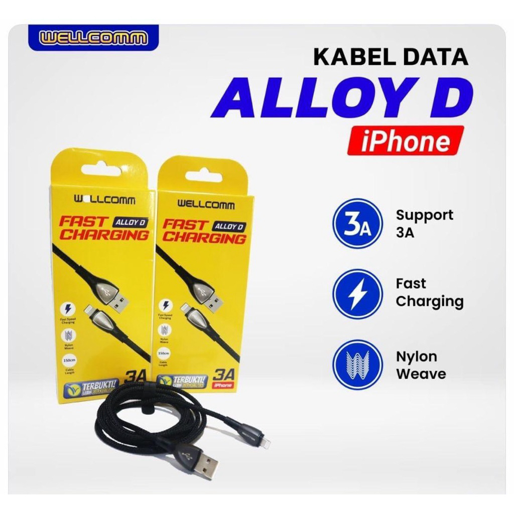 [SPARKAS] KABEL FAST CHARGING IPHONE WELCOMM USB TO LIGHTING