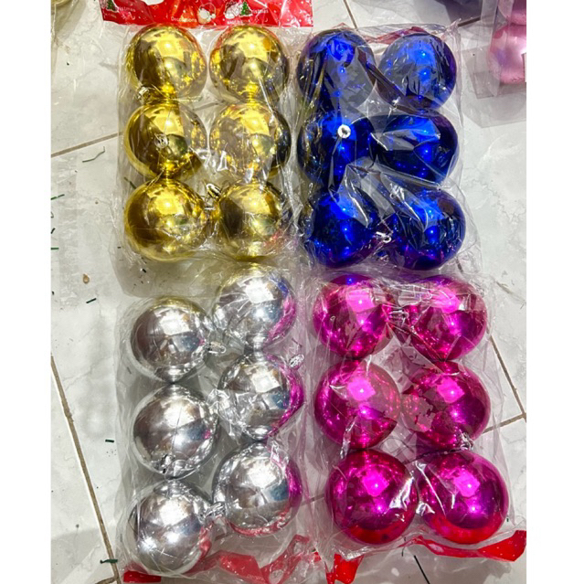 bola natal murah premium bola natal gold bola natal  bola natal hiasan pohon natal