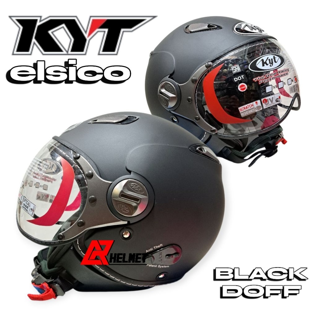 Helm kyt elsico black doff original
