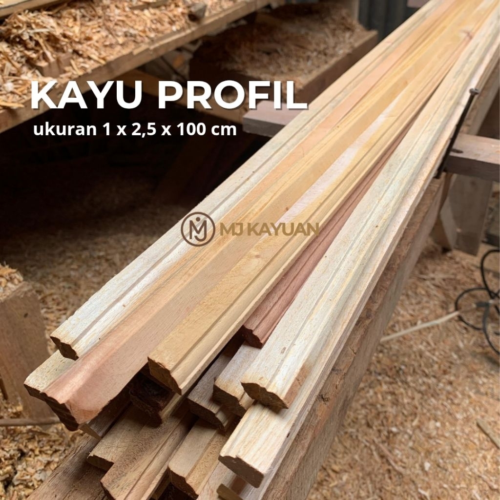 List kayu profil jendela kaca