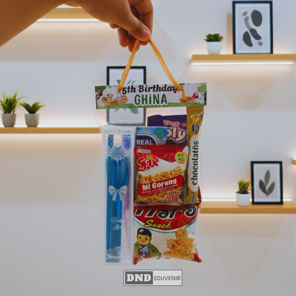 SOUVENIR SNACK ULANG TAHUN ANAK CUSTOM / PAKET SNACK ULANG TAHUN ANAK / BINGKISAN ULANG TAHUN ANAK /
