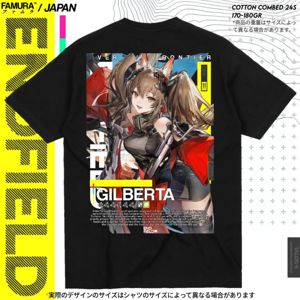 FAMURA T-Shirt / Kaos Game Baju Gilberta Arknights Endfield