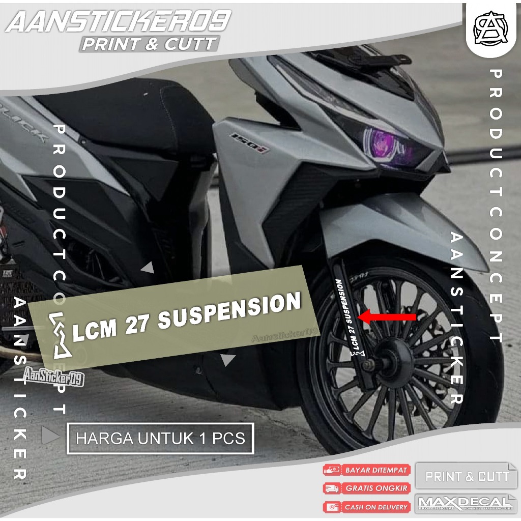 Stiker Motor - Stiker Lcm Suspension Stiker Cutting Anti Air Stiker Shock Depan Motor