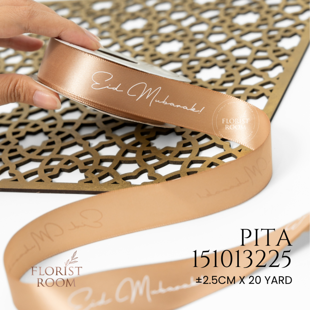 Pita 151013225 ±2.5cm x 20yard - Pita Idul Fitri - Eid Mubarak Ribbon