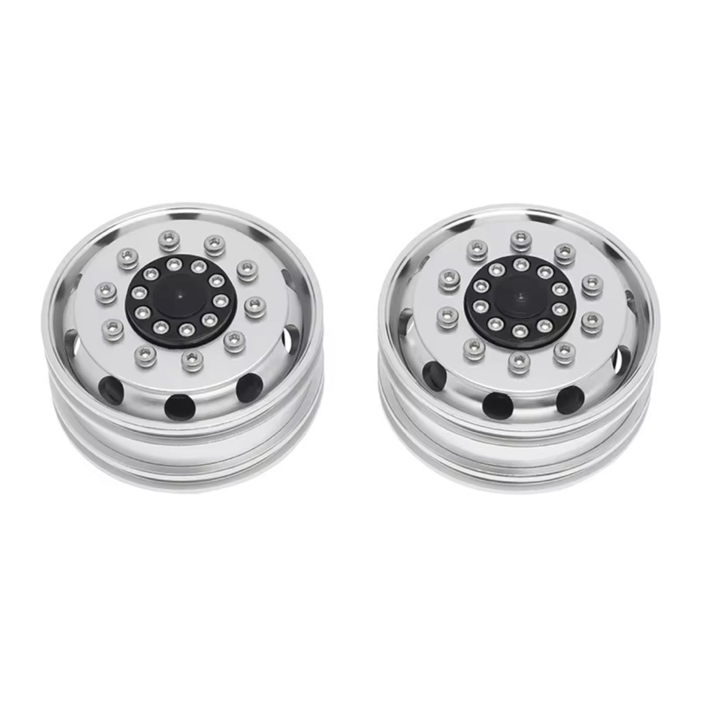 Sepasang Velg Metal RC Truk Tamiya 1:14 (Depan & Belakang)