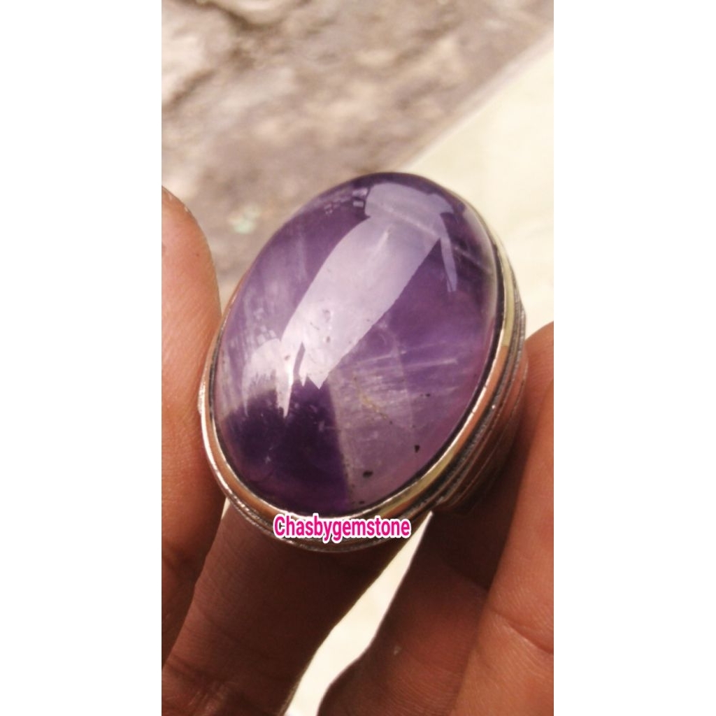 Natural Batu Kecubung junjung drajat-Cincin Batu Kecubung jumbo junder