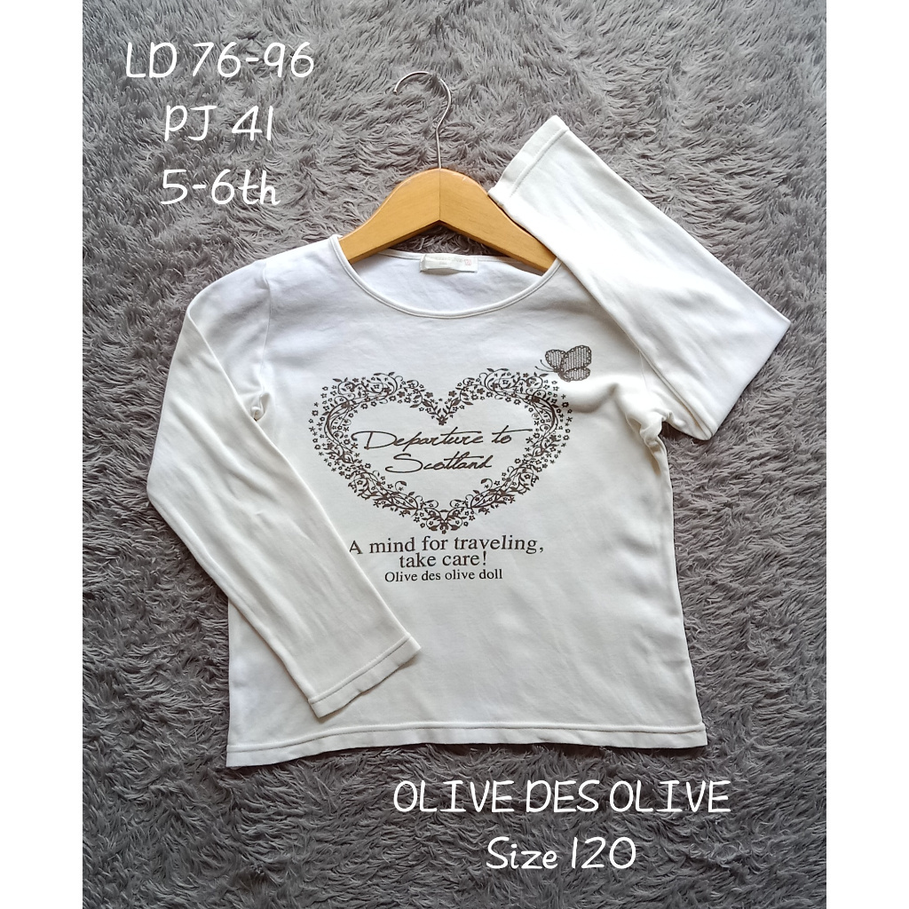 Kaos lengan panjang 5-6th _OLIVE_DES_OLIVE_