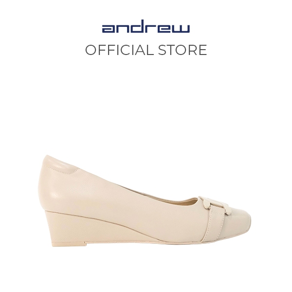 Sepatu Wedges Wanita Andrew Shoes Hartlyn Mocha
