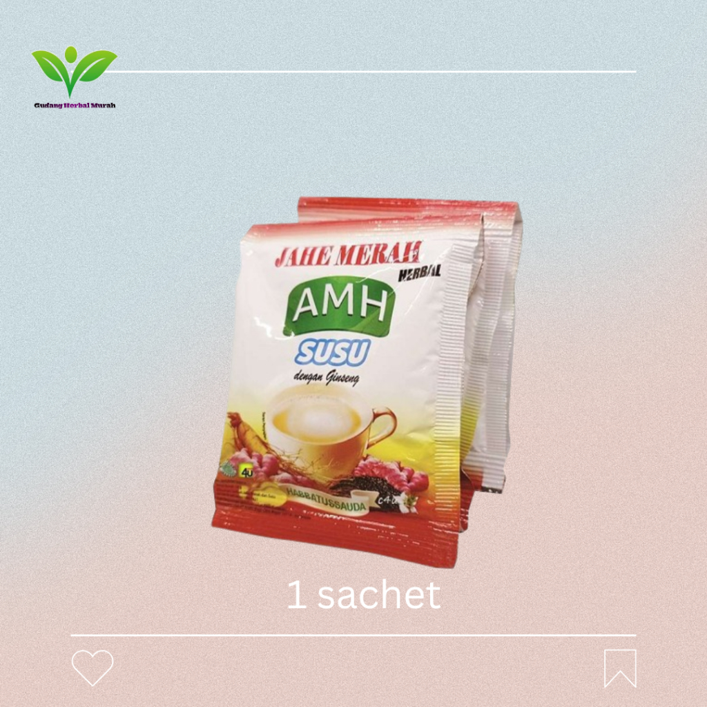 Susu Jahe Merah AMH dengan Ginseng – Kemasan Sachet