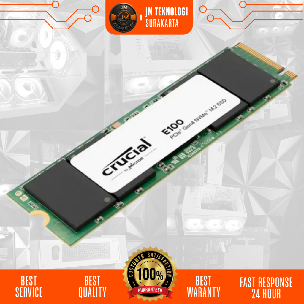 SSD Crucial E100 NVMe 480GB/1TB/2TB M.2 2280 PCIe Gen4